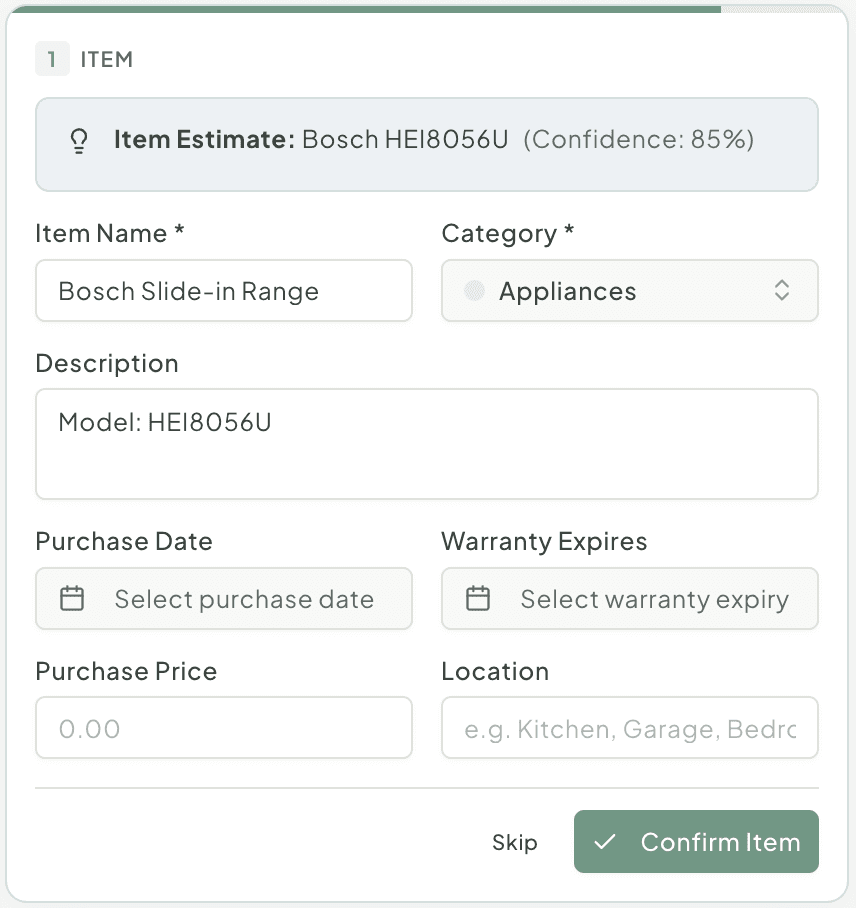 Item verification